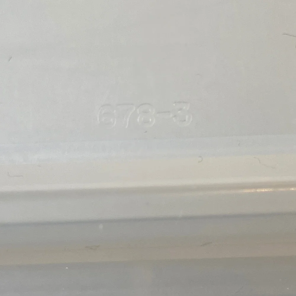 Vintage Tupperware Servalier Rectangular Storage Container 678-3 677-3 White Lid